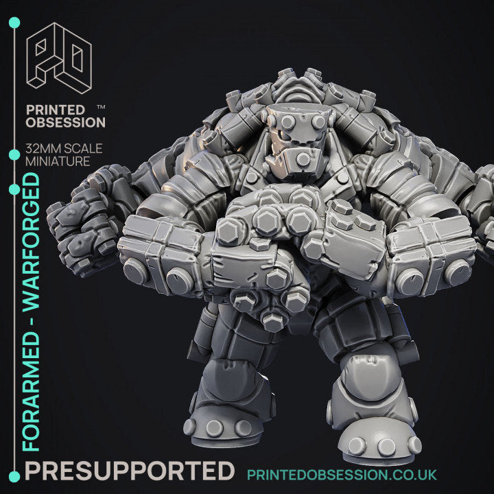 Forearmed-Warforged-Printed Obsession Games- tabletop wargame miniature