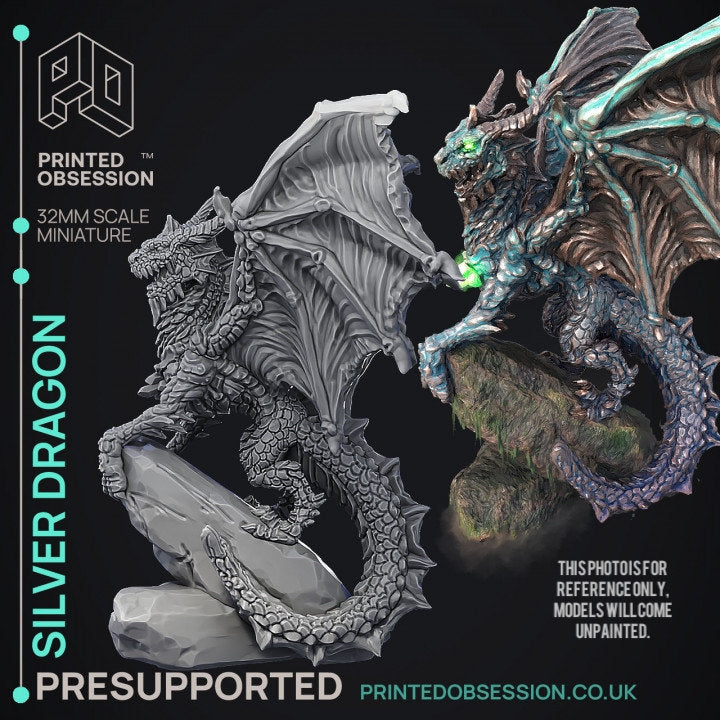 Silver Dragon-Printed Obsession Games- tabletop wargame miniature