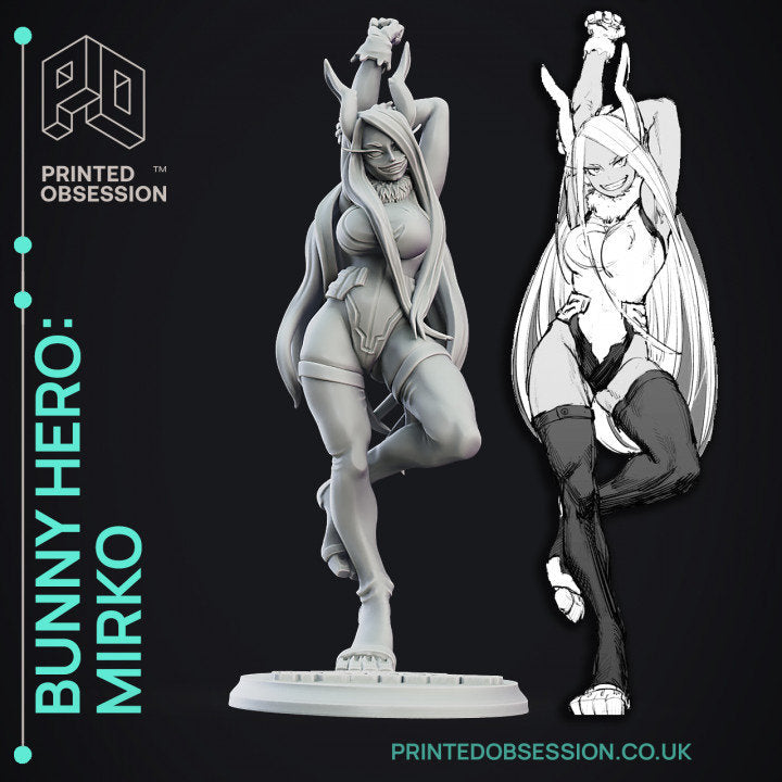 Bunny Hero Mirko-Printed Obsession Games- tabletop wargame miniature